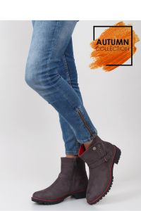 BOTKI SZTYBLETY Z LAMÓWKĄ R112P GREY
