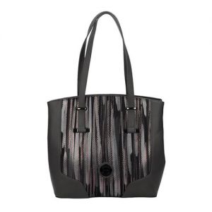 Szara klasyczna torba na ramię Monnari z wyjątkową fakturą BAG W17 0370-019