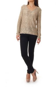 -20% SALE Sweter złota nitka