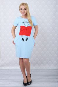 Sukienka z humorystycznym nadrukiem