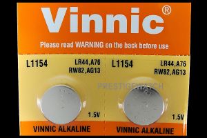 Bateria Vinnic 1,5V L1154/AG13/G13/LR44/A76/357/GP76A/SR44W