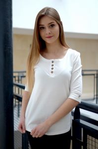 Bluzka gładka zapinana na guziki