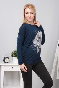 Bluzka z nadrukowaną różą