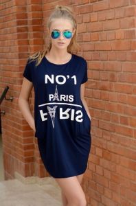 Tunika z ozdobnym nadrukiem PARIS