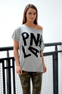 Bluzka oversize z napisem PLANET