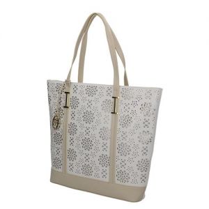 Wyjątkowa ażurowa torba na ramię Monnari w odcieniu beżu BAG W17 0570-M15