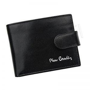 Czarny funkcjonalny portfel męski Pierre Cardin zapinany na napę YS 520.7 323 CZARNY