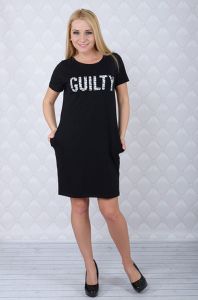 Sukienka z napisem Guilty