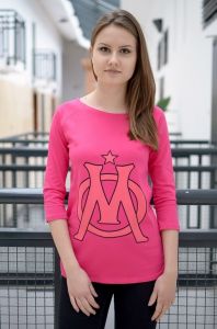 Bluzka z zamkami po bokach i nadrukiem