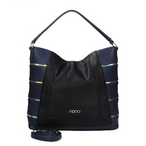 Duża granatowa torba NOBO na ramię z paskiem NABG B0220-C013 J16