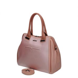 Różowy wyjątkowy kuferek Monnari z paskiem BAG W17 0470-004