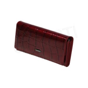Szykowny duży oryginalny portfel skórzany Loren 64003-CB RED FK-005