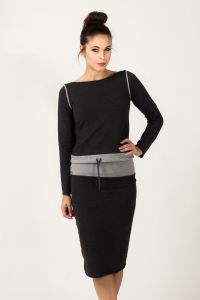 Spódnica Model Mila 5 Dark Grey/Light Grey