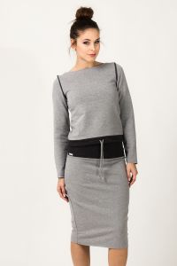 Spódnica Model Mila 2 Light Grey/Navy