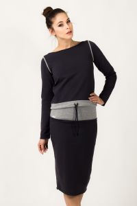 Spódnica Model Mila 1 Navy/Light Grey
