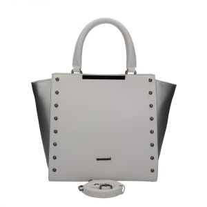 Biała oryginalna torba shopper Monnari z ćwiekami BAG W17 0550-000