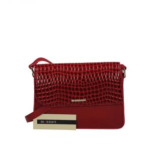 Czerwona elegancka mała torba Monnari na długim pasku BAG W17 2570-005