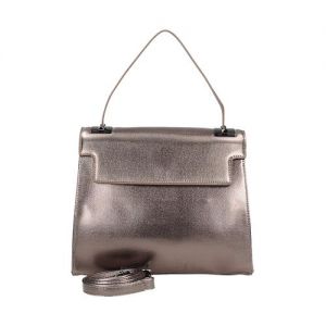 Klasyczna torba kuferek Diana & CO w kolorze gun z paskiem 923-2 GUN