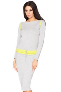 Spódnica Model Mila 10 Light Grey/Limonka