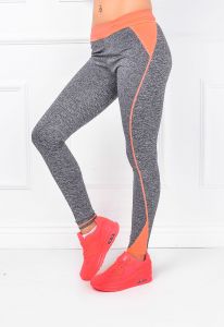 Legginsy sportowe melanż kolorowe wstawki