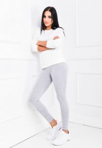 Dopasowane sportowe legginsy gładkie