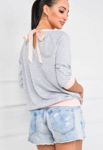 Bluzka oversize kontrastowe ściągacze