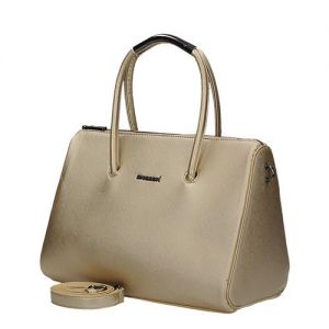 Złota elegancka luksusowa torba Monnari z paskiem BAG A490-023 J16
