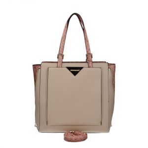 Stylowa duża klasyczna torba Monnari w odcieniu różu BAG W17 0231-004
