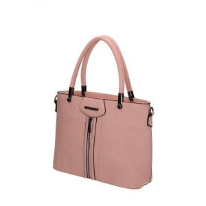 Pastelowa modna markowa torba Gallantry z paskiem V 3043 pink