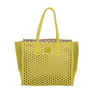 Żółty nowoczesny worek shopper Nobo na wiosnę NBAG-C0640-002