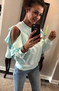 BLUZA -PASTELOWY MIĘTOWY 37006-3
