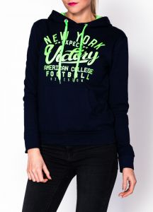Bluza z kapturem zielone napisy