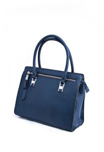 Elegancka torba damska rączki srebrne detale 7272A