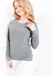 Bluza pikowana ozdobne zamki