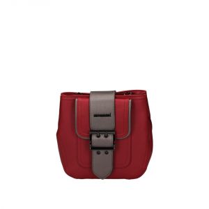 Mała czerwona oryginalna kopertówka Monnari z szarym paskiem BAG W17 0400-005