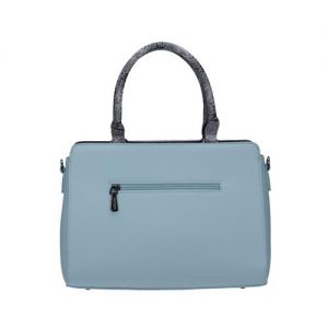 Błękitny ekskluzywny kuferek Monnari z motywem skóry węża BAG W17 0220-012