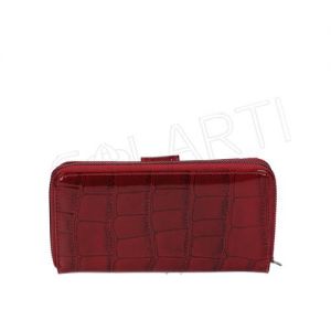 Piękny czerwony szykowny skórzany damski portfel Loren 54168-CB RED FK-005