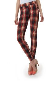 Getry miękkie legginsy kratka