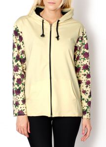 Bluza rozpinana kaptur kwiaty