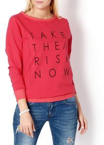 Bluza napis \take the risk now\