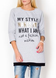 Bluza tunika oversize napis \my style\