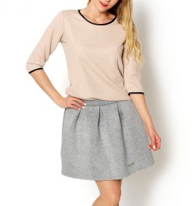 Pikowana bluzka zip