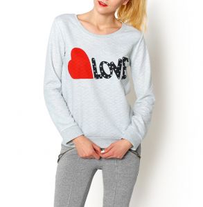 Pikowana bluza nadruk love