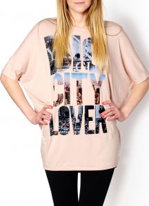 Bluzka z nadrukiem, oversize