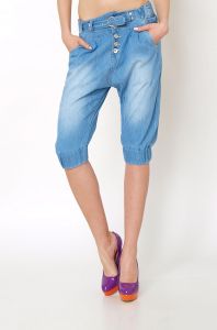 -20% SALE Szorty jeansy baggy rybaczki