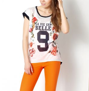 SUPER SALE Bluzka boyfriend print kwiaty