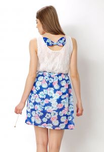 -45% SALE Sukienka koronkowa kwiaty floral