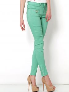 Spodnie rurki jeans wysoki stan