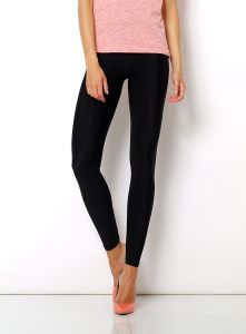 OSTATNIE SZTUKI - 20% SALE Wysmuklające sylwetkę czarne legginsy koronka