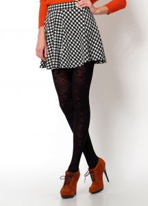 -20% SALE Koronkowe ciepłe rajstopy 280DEN